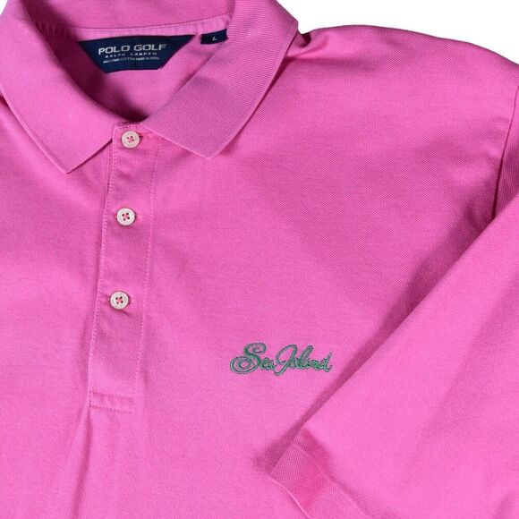 Polo Golf Other - Ralph Lauren POLO Golf Sea Island Pima Cotton Embroidered Polo Shirt Pink Large